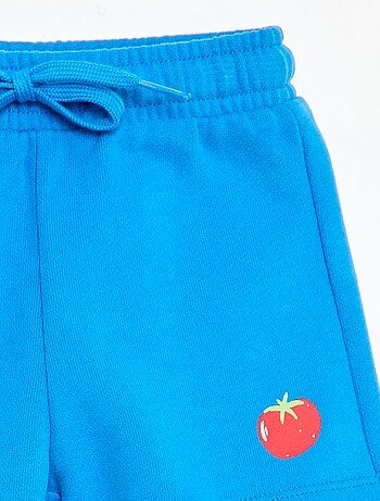 Short in felpa con motivo