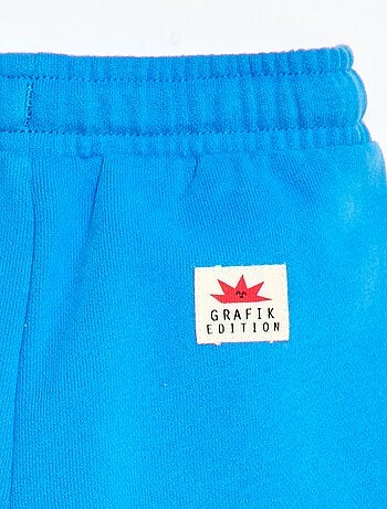 Short in felpa con motivo