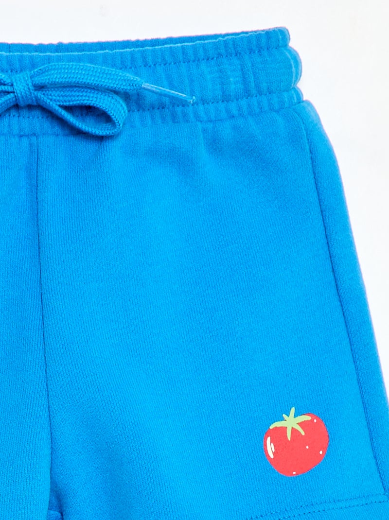 Short in felpa con motivo Blu - Kiabi
