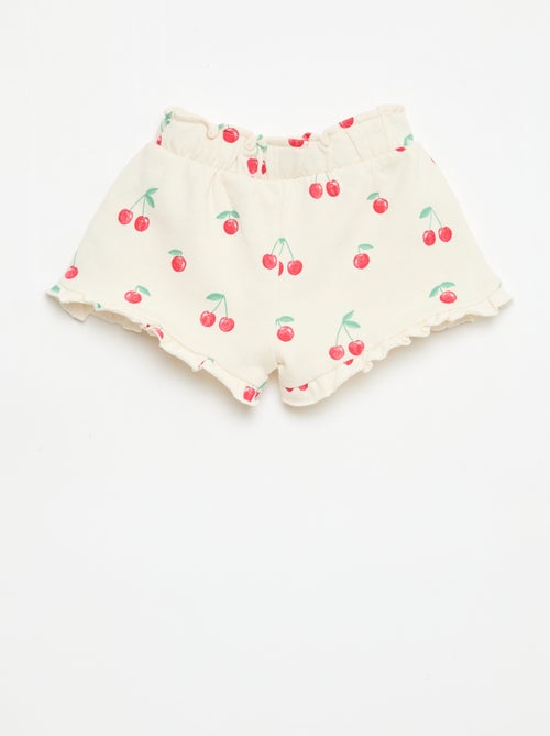 Short in felpa leggera con volant - Kiabi