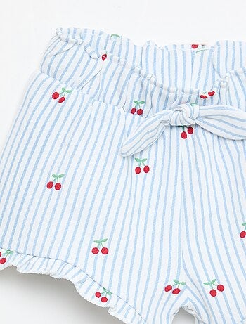 Short in felpa leggera con volant