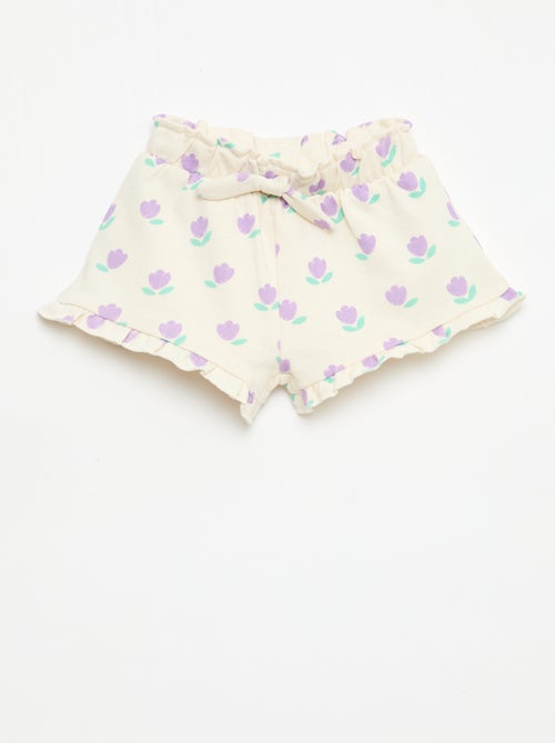 Short in felpa leggera con volant - Kiabi