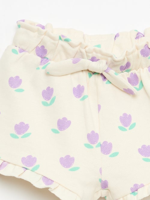 Short in felpa leggera con volant - Kiabi