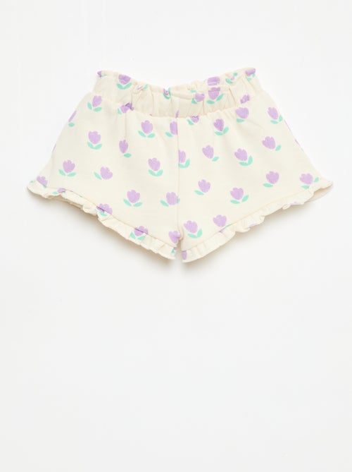 Short in felpa leggera con volant - Kiabi