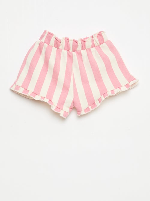 Short in felpa leggera con volant - Kiabi