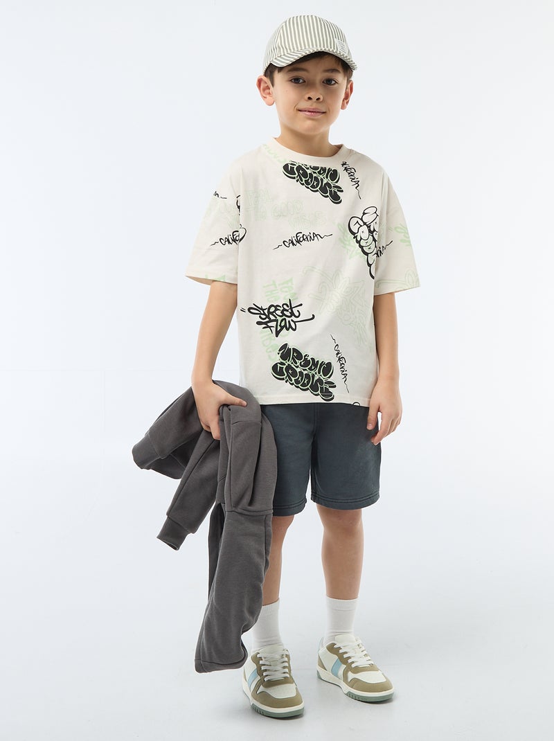 Short in felpa leggera Nero - Kiabi