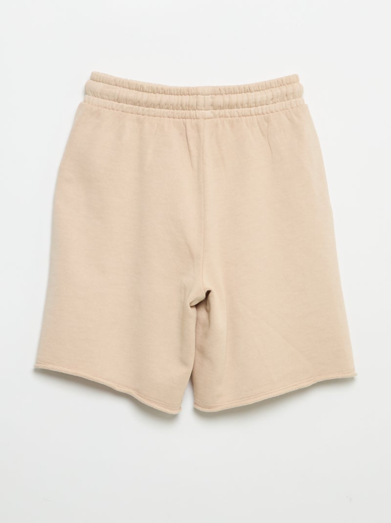 Short in felpa leggera stampata Beige - Kiabi