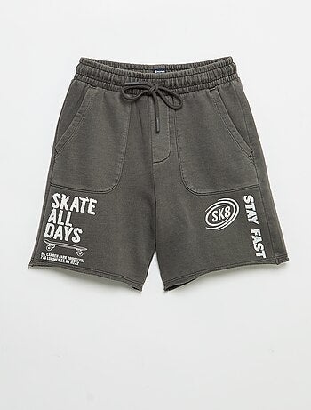 Short in felpa leggera stampata