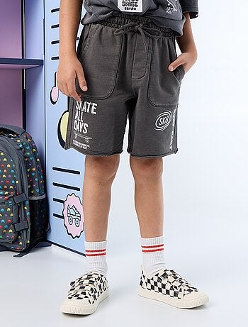 Short in felpa leggera stampata