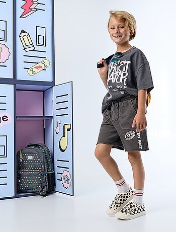 Short in felpa leggera stampata