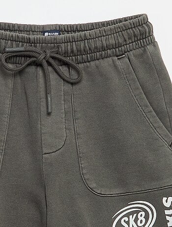Short in felpa leggera stampata