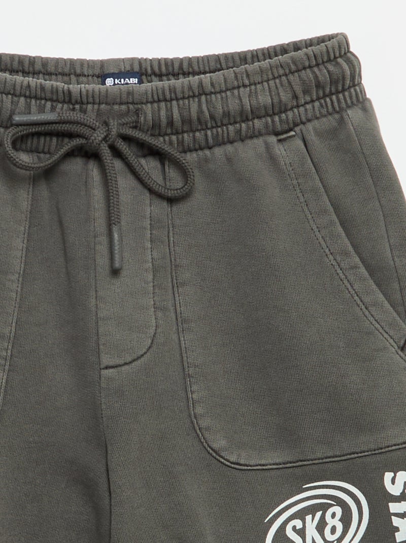 Short in felpa leggera stampata Grigio - Kiabi