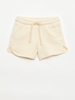 Short in felpa leggera tinta unita