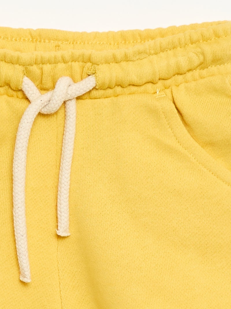 Short in felpa leggera tinta unita Giallo - Kiabi