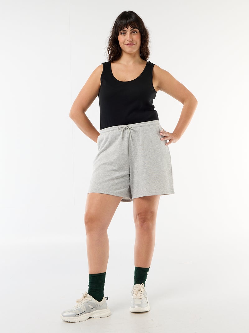 Short in felpa leggera tinta unita Grigio - Kiabi