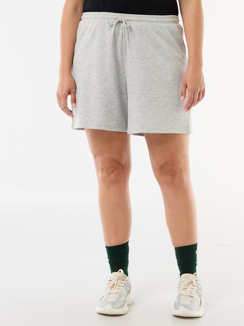 Short in felpa leggera tinta unita Grigio - Kiabi