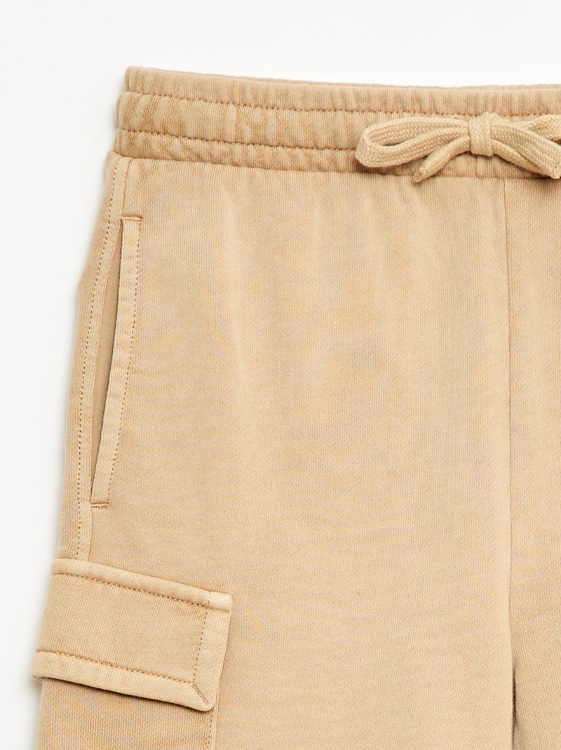 Short in felpa multitasche Beige - Kiabi