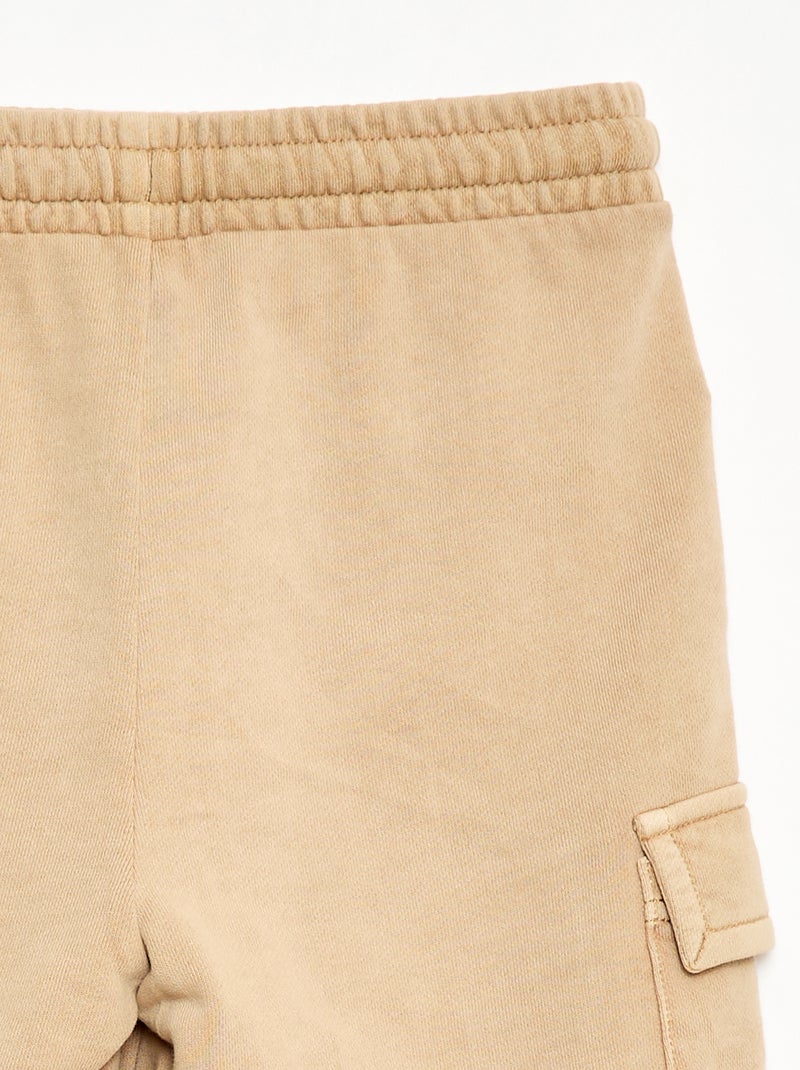 Short in felpa multitasche Beige - Kiabi
