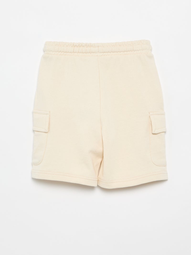Short in felpa multitasche Beige - Kiabi