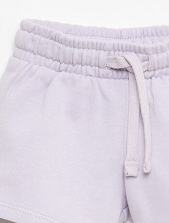 Short in felpa non garzata