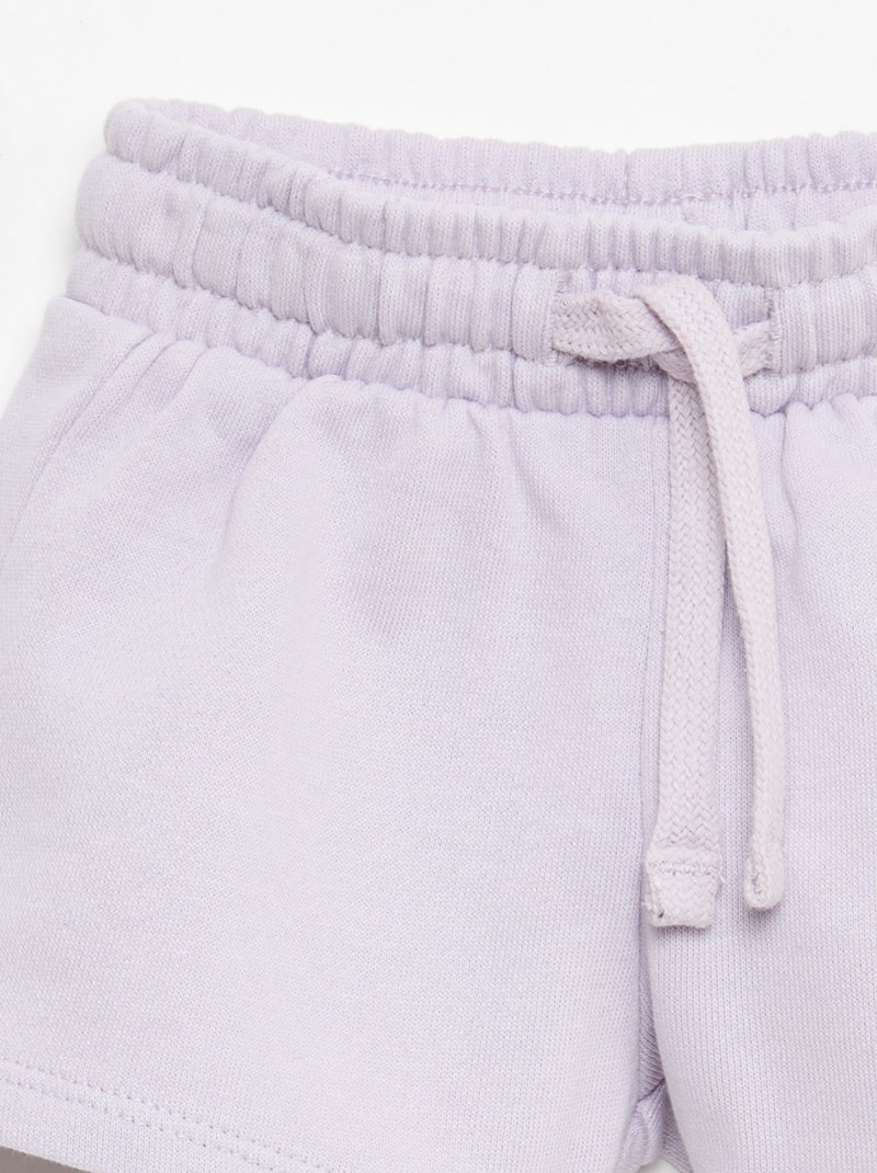 Short in felpa non garzata Viola - Kiabi