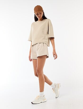 Short in French Terry tinta unita