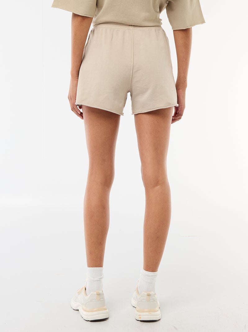 Short in French Terry tinta unita Beige - Kiabi