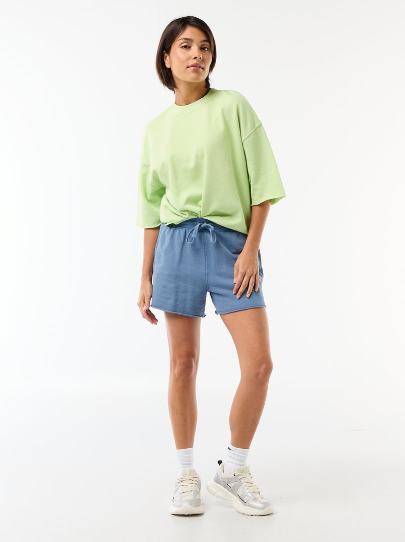Short in French Terry tinta unita Blu - Kiabi