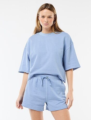 Short in French Terry tinta unita