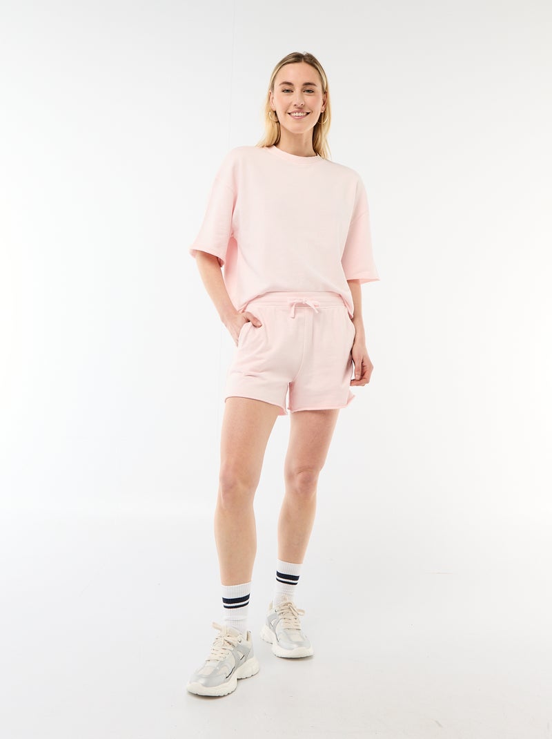 Short in French Terry tinta unita Rosa - Kiabi