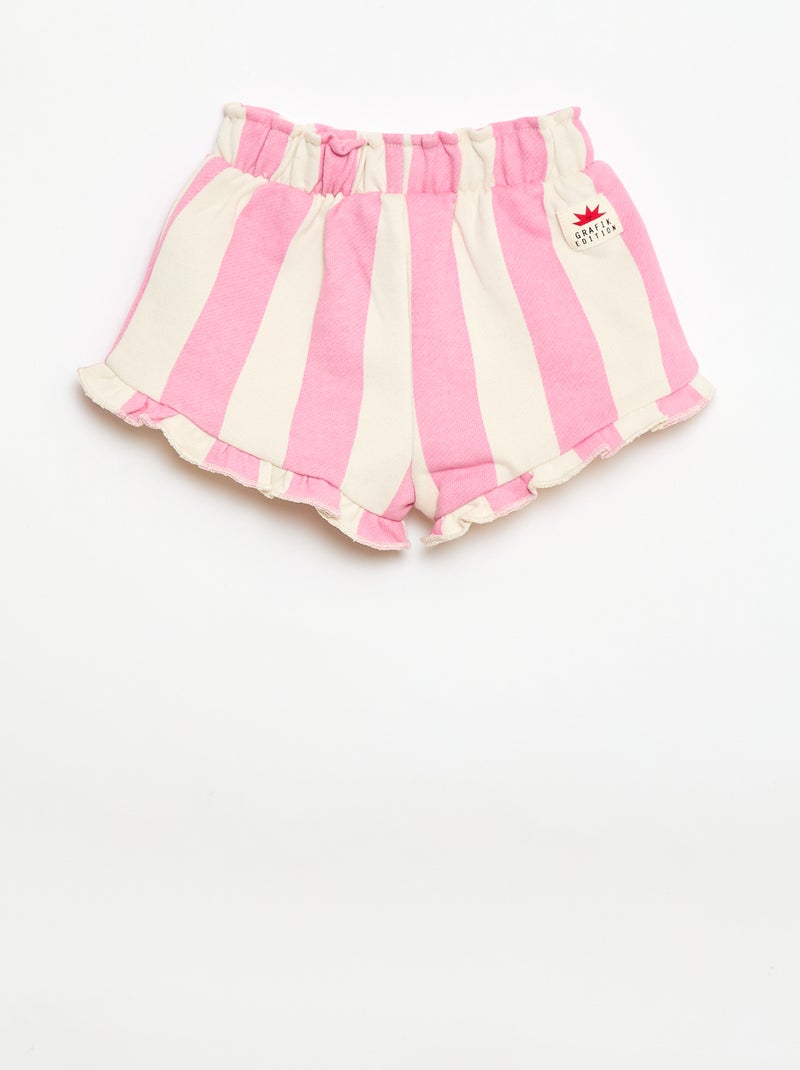 Short in jersey stampato Rosa - Kiabi