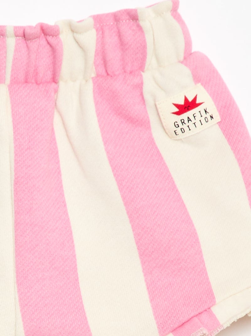 Short in jersey stampato Rosa - Kiabi