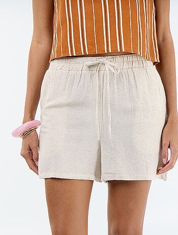 Short in lino misto