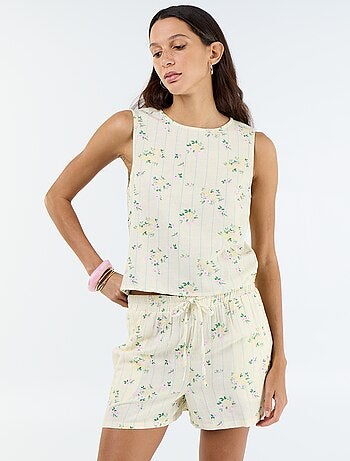 Short in lino misto