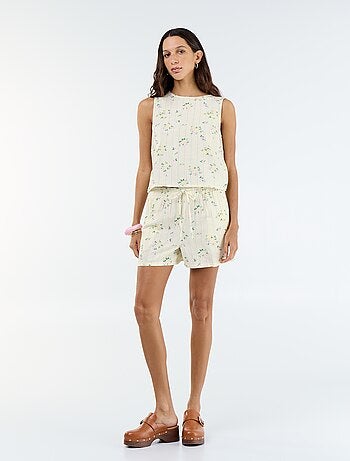Short in lino misto