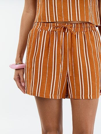 Short in lino misto