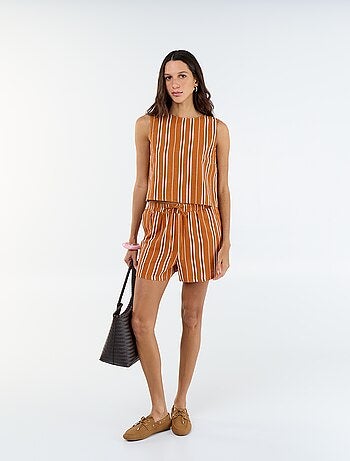 Short in lino misto