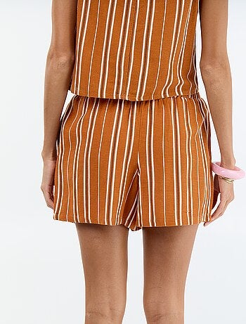 Short in lino misto
