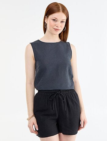 Short in lino misto