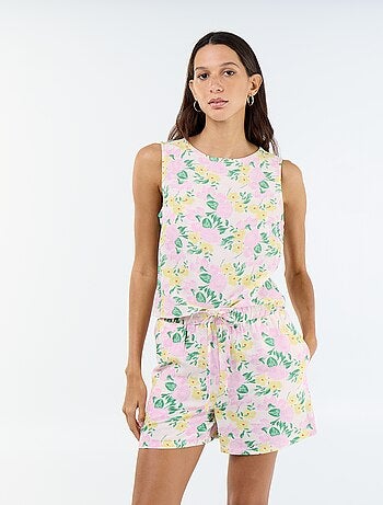 Short in lino misto