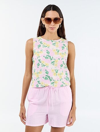 Short in lino misto