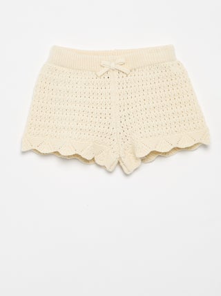 Short in maglia a tinta unita