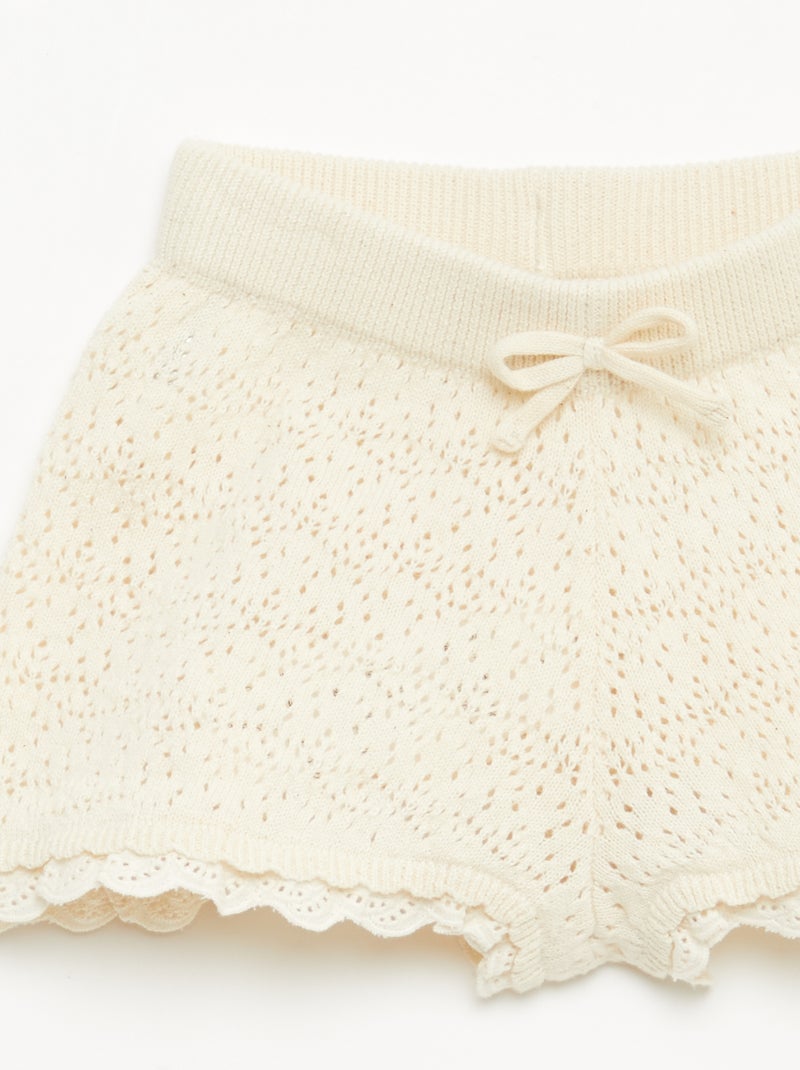 Short in maglia Bianco - Kiabi