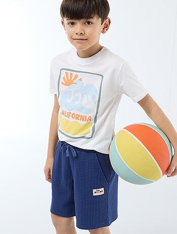 Short in maglia goffrata