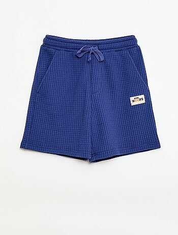 Short in maglia goffrata