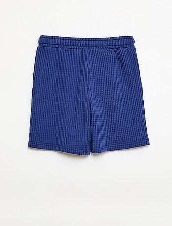 Short in maglia goffrata