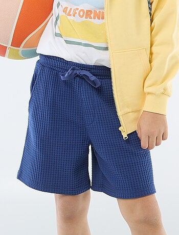 Short in maglia goffrata