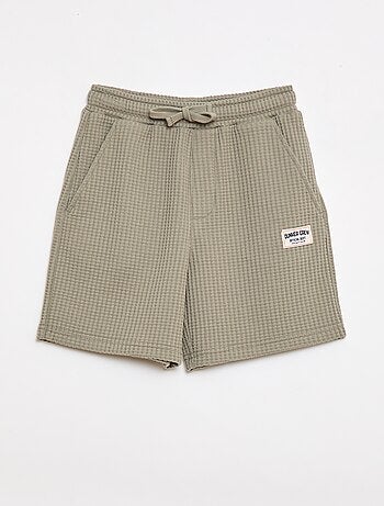 Short in maglia goffrata