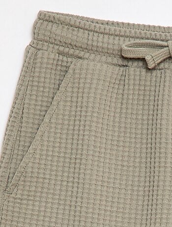 Short in maglia goffrata