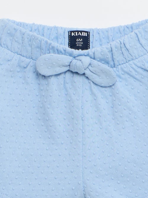 Short in maglia jacquard a tinta unita con fiocco decorativo - Kiabi